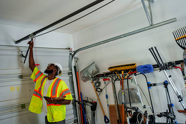Professional Garage Door Panel Replacement technician working in Andrews, NC